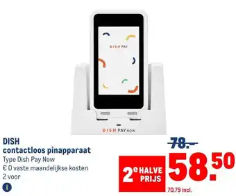 Makro DISH contactloos pinapparaat aanbieding