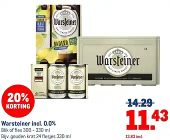 Makro Warsteiner incl. 0.0% aanbieding