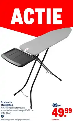 Makro Brabantia strijkplank aanbieding