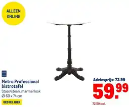 Makro Metro Professional bistrotafel aanbieding
