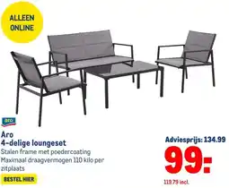 Makro Aro 4-delige loungeset aanbieding