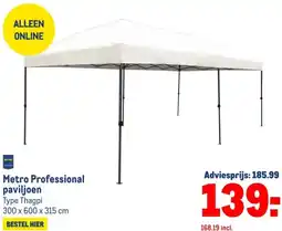 Makro Metro Professional paviljoen aanbieding