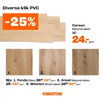 Kwantum Diverse klik PVC aanbieding