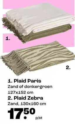 Kwantum Plaid Paris aanbieding