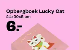 Kwantum Opbergboek Lucky Cat aanbieding