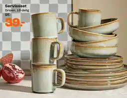 Kwantum Serviesset Groen, 16-delig aanbieding