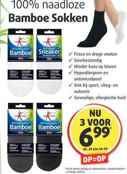 Lucovitaal 100% naadloze Bamboe Sokken aanbieding