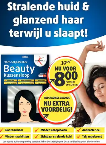 Lucovitaal 100% Satijn Identiek Beauty Kussensloop aanbieding