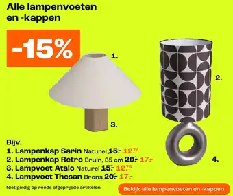 Kwantum Alle lampenvoeten en -kappen aanbieding