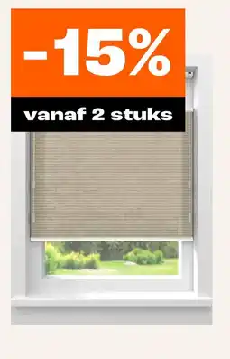 Kwantum Dubbel plissé Jana Zand, lichtdoorlatend aanbieding