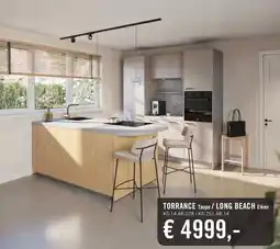 Keukendepot TORRANCE Taupe/LONG BEACH Eiken aanbieding