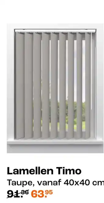 Kwantum Lamellen Timo Taupe, vanaf 40x40 cm aanbieding