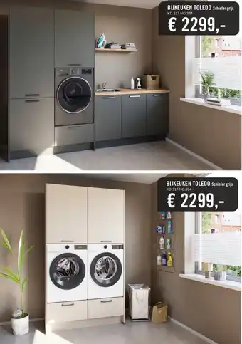 Keukendepot BIJKEUKEN TOLEDO Schiefer grijs aanbieding