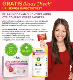 Gezond & Wel GRATIS Blaas Check® URINEWEG INFECTIETEST aanbieding