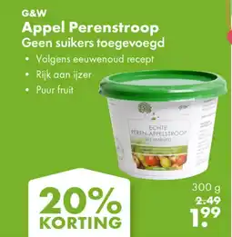 Gezond & Wel G&W Appel Perenstroop aanbieding