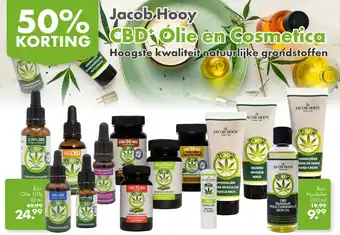 Gezond & Wel Jacob Hooy CBD Olie en Cosmetica aanbieding