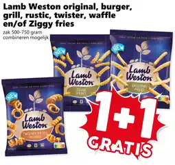 CoopCompact Lamb Weston original, burger, grill, rustic, twister, waffle en/of Ziggy fries aanbieding