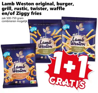 CoopCompact Lamb Weston original, burger, grill, rustic, twister, waffle en/of Ziggy fries aanbieding