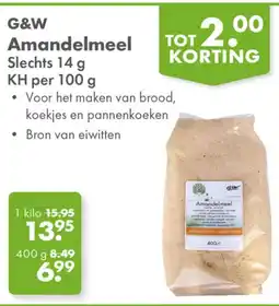 Gezond & Wel G&W Amandelmeel aanbieding