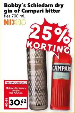CoopCompact Bobby's Schiedam dry gin of Campari bitter aanbieding
