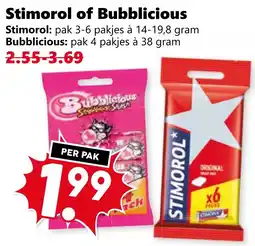 CoopCompact Stimorol of Bubblicious aanbieding