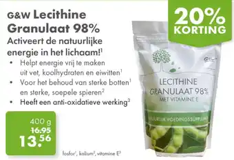 Gezond & Wel G&W Lecithine Granulaat 98% aanbieding