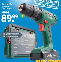 GAMMA Bosch 18V klopboor EasyImpact aanbieding