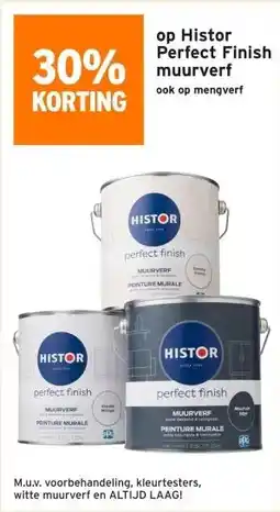 GAMMA 30% KORTING op Histor Perfect Finish muurverf ook op mengverf aanbieding