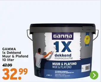 GAMMA GAMMA 1x Dekkend Muur & Plafond 10 liter aanbieding
