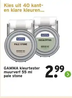 GAMMA GAMMA kleurtester muurverf 55 ml pale stone aanbieding