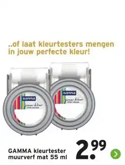 GAMMA GAMMA kleurtester muurverf mat 55 ml aanbieding