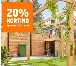 GAMMA 20% KORTING op al het tuinhout aanbieding