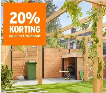 GAMMA 20% KORTING op al het tuinhout aanbieding