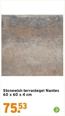 GAMMA Stonewish terrastegel Nantes 60 x 60 x 4 cm aanbieding