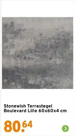 GAMMA Stonewish Terrastegel Boulevard Lille 60x60x4 cm aanbieding