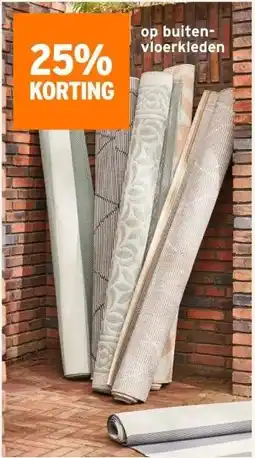 GAMMA 25% KORTING op buiten- vloerkleden aanbieding