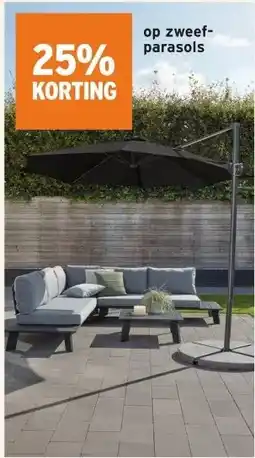 GAMMA 25% KORTING op zweef- parasols aanbieding