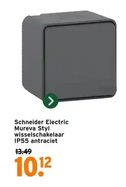 GAMMA Schneider Electric Mureva Styl wisselschakelaar IP55 antraciet aanbieding