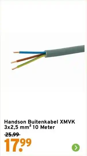 GAMMA Handson Buitenkabel XMVK 3x2,5 mm² 10 Meter aanbieding