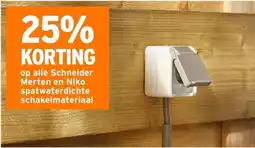 GAMMA 25% KORTING op alle Schneider Merten en Niko spatwaterdichte schakelmateriaal aanbieding