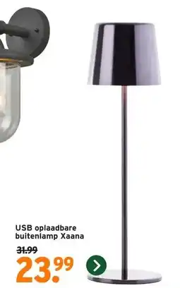 GAMMA USB oplaadbare buitenlamp Xaana aanbieding