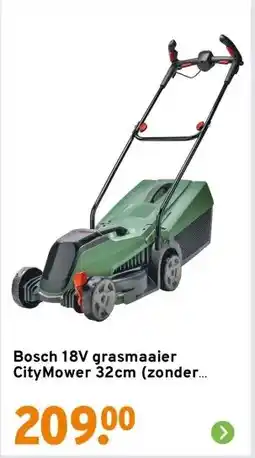 GAMMA Bosch 18V grasmaaier CityMower 32cm (zonder accu) aanbieding