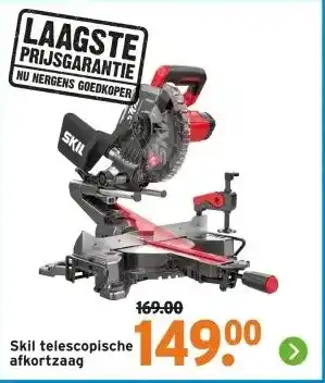 GAMMA Skil telescopische afkortzaag aanbieding
