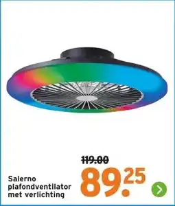 GAMMA Salerno plafondventilator met verlichting aanbieding
