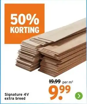 GAMMA Signature 4V extra breed aanbieding