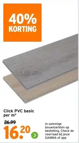 GAMMA Click PVC basic per m² aanbieding