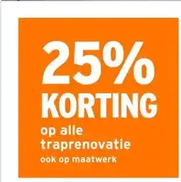 GAMMA 25% KORTING op alle traprenovatie ook op maatwerk aanbieding