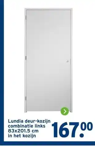 GAMMA Lundia deur-kozijn combinatie links 83x201.5 cm in het kozijn aanbieding