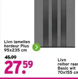 GAMMA Livn lamellen hordeur Plus 95x235 cm aanbieding