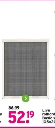 GAMMA Livn rolhor raam Basic wit 70x155 cm aanbieding